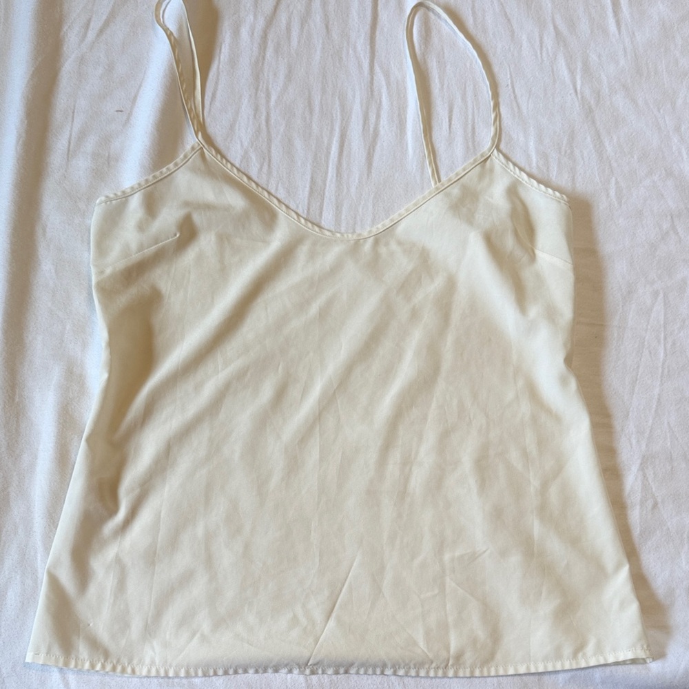 bebe Cream V-Neck Spaghetti Strap Camisole